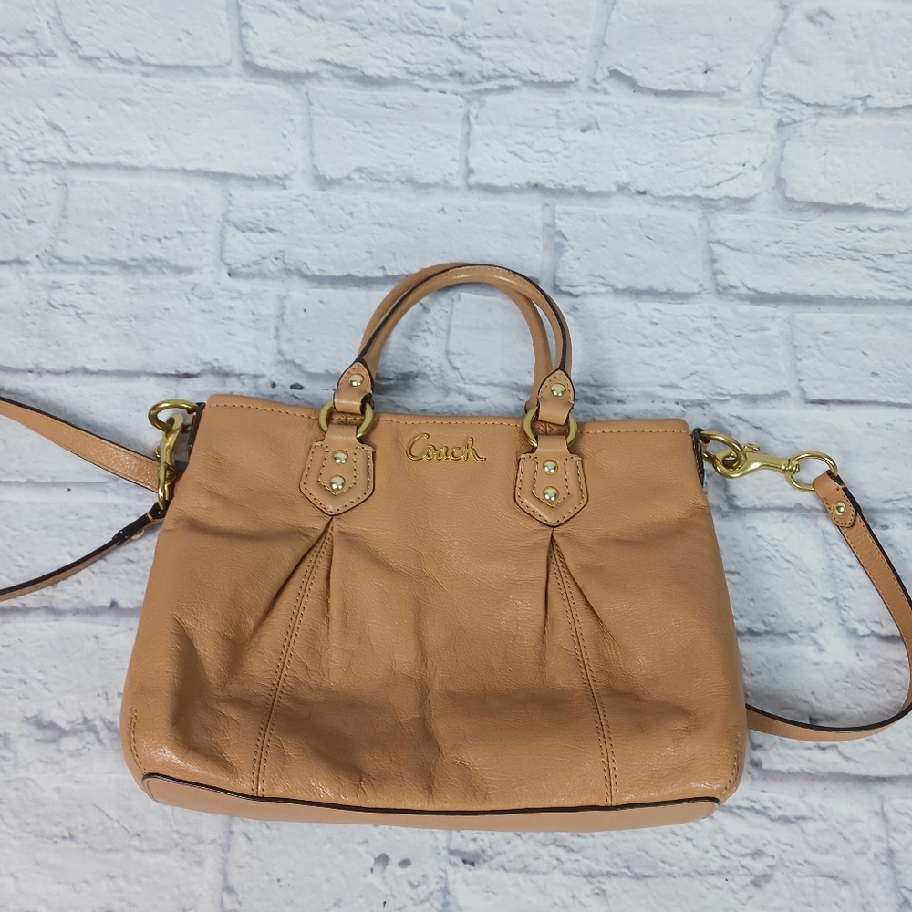 Coach Ashley camel leather mini satchel bag - Picture 14 of 14